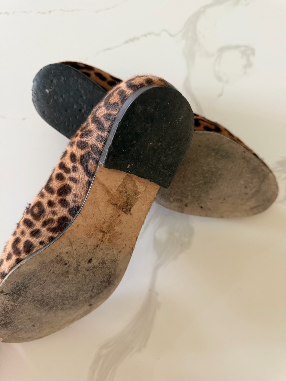 J. Crew Pony Hair Leopard Print Slip-On Loafers - size 7.5 - Picture 5 of 5